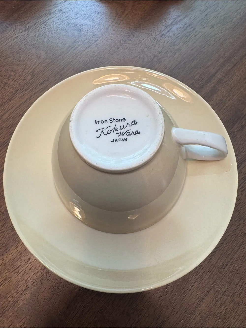 Vintage Kokura Ware Ironstone tea cup/saucer(Buffton) 10 place settings-0112
